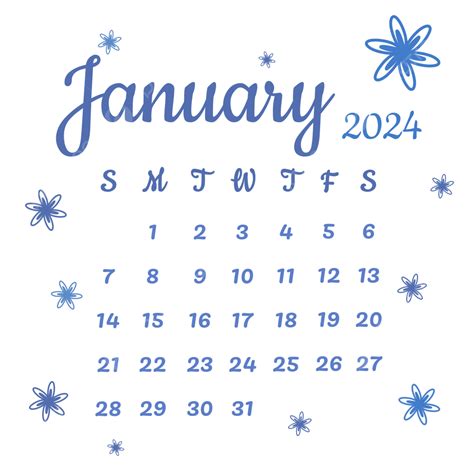 2024 January Calendar Events Clip Art Free Images - Trish Micheline