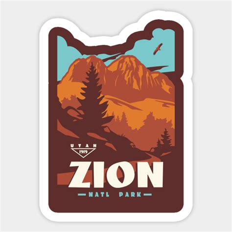 Zion National Park Sticker Stickers Paper Pe