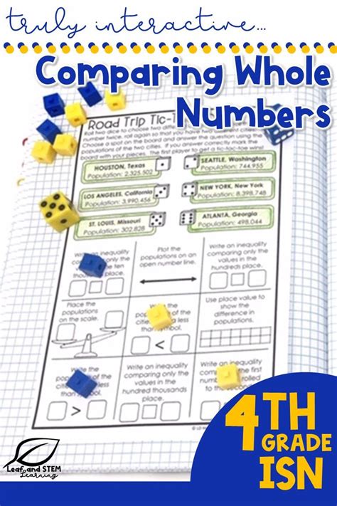 Comparing And Ordering Whole Numbers Interactive Notebook Set