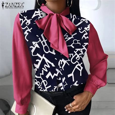 ZANZEA Stylish Women Shirts Blouse 2022 Autumn Long Sleeve Blusas