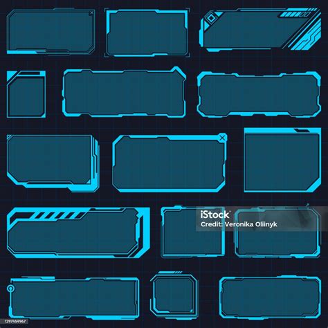 Bingkai Hud Panel Antarmuka Hud Futuristik Digital Layar Teknologi