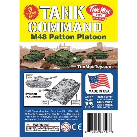 Timmee Toy Tanks For Plastic Army Men Ww2 3pc Made In Usa The Tim