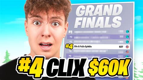 Clix 4th Place Fncs Grand Finals 🏆 60000 Youtube