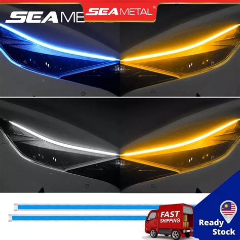 SEAMETAL Car DRL Daylight With Flowing Signal Ultra Thin Flexible Strip