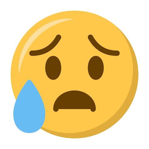 Emoji De Rosto Triste E Aliviado Cone De Express O Emocional S Mbolo