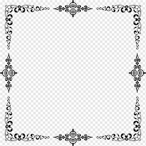 Elegant Border Clip Art Black And White