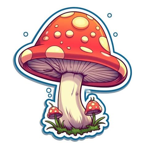 Premium Photo | Cartoon mushroom in the forest