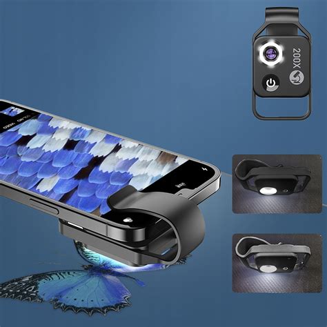 Микроскоп за цифров телефон, Apexel, размер 68 x 35 x 11,5 mm, черен ...