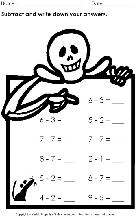 Halloween Fun Worksheets For Kids