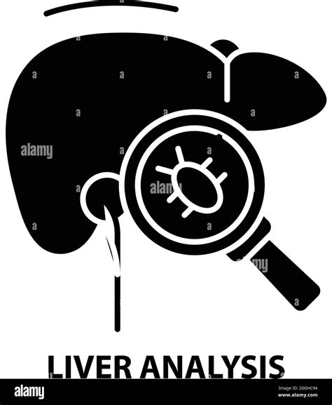 Liver Analysis Icon Black Vector Sign With Editable Strokes Concept Illustration Stock Vector