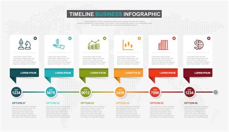 Diseño Infográfico De La Línea De Tiempo Con Estilo Moderno Vector Premium