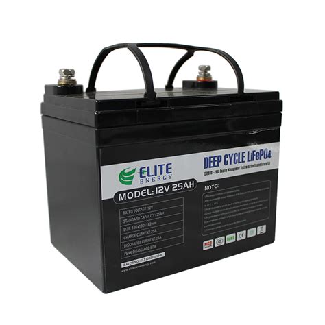 Elite Lithium Battery Pack 12v 25ah Lifepo4 Rechargeable Battery With Protection Circuit Board