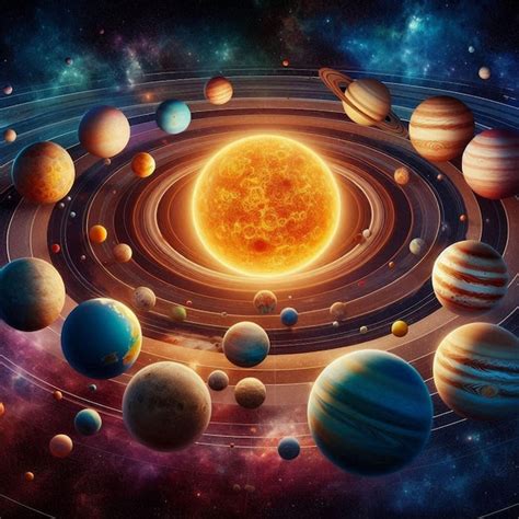 Planetas Do Sistema Solar No Universo Imagem Premium Gerada Ia