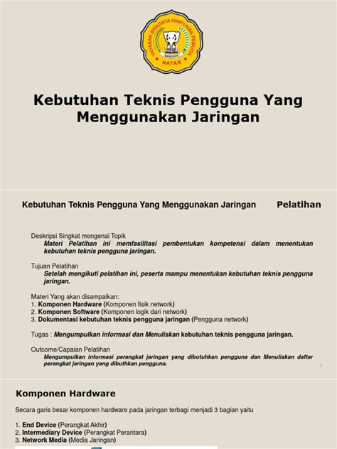 Modul Kebutuhan Teknis Pengguna Jaringan Pertemuan 2 Pdf