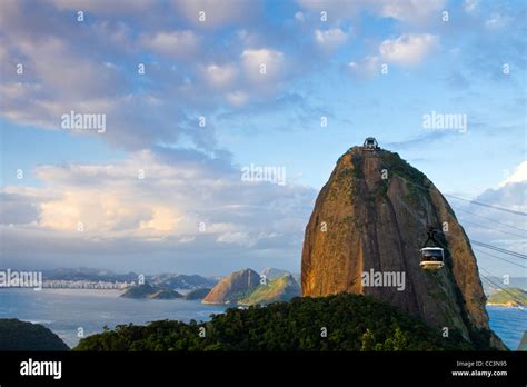 Brazil Rio De Janeiro Urca Cable Car At Sugar Loaf Stock Photo Alamy