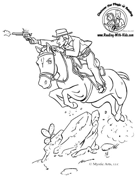 Vintage Cowboy Coloring Pages Coloring Pages