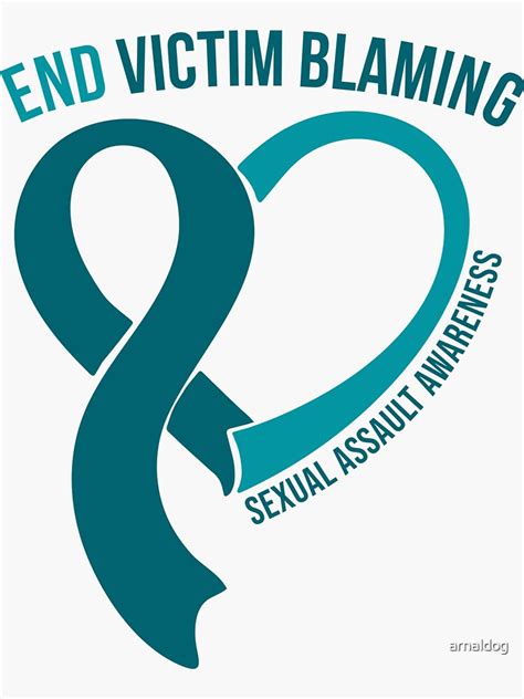 Sexual Assault Awareness End Victim Blaming Ribbon Heart Ts