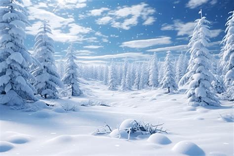 White Snow Forest Landscape Background Graphic by Forhadx5 · Creative Fabrica