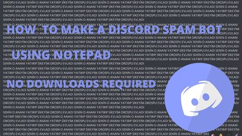 How To Make A Discord Spam Bot Youtube