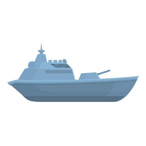 Vector De Dibujos Animados De Icono De Barco Moderno Armada Militar