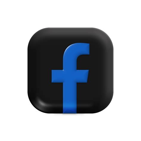 Facebook icon with blue and black color 42165793 PNG