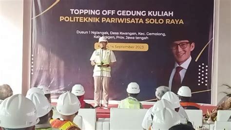 Menparekraf Pembangunan Politeknik Pariwisata Solo Raya Di Sragen