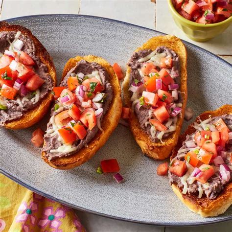 Molletes Cheesy Mexican Bean Sandwiches