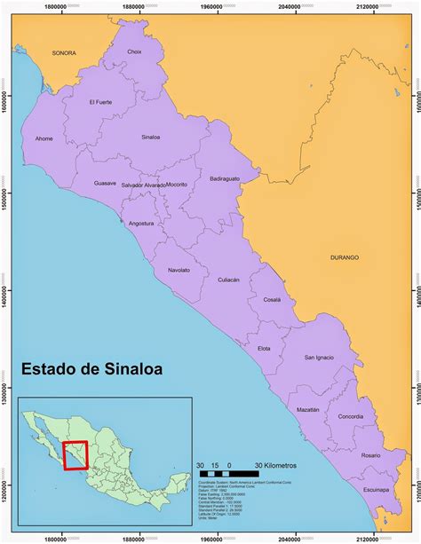 Mapa De Sinaloa