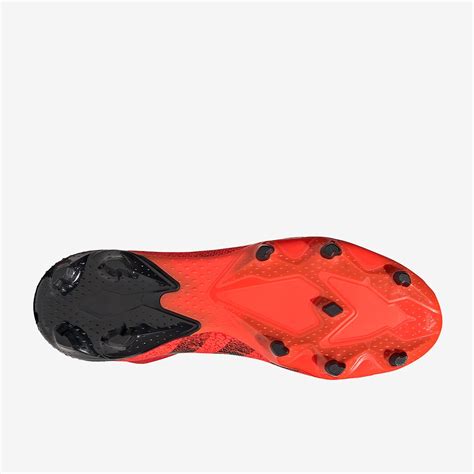 Adidas Predator Freak 3 Laceless FG Red Core Black Solar Red Mens