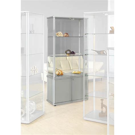 Designer Glass Cabinet Eurokraft Pro With Base Cupboard Hxwxd 1800 X 820 X 420 Kaiserkraft