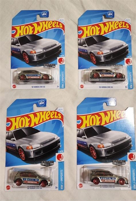 2024 Hot Wheels Zamac 92 Honda Civic EG J Imports Lot Of 4 EBay