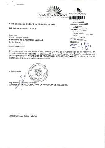 Nueva Propuesta De Enmienda Constitucional Es Presentada Por El