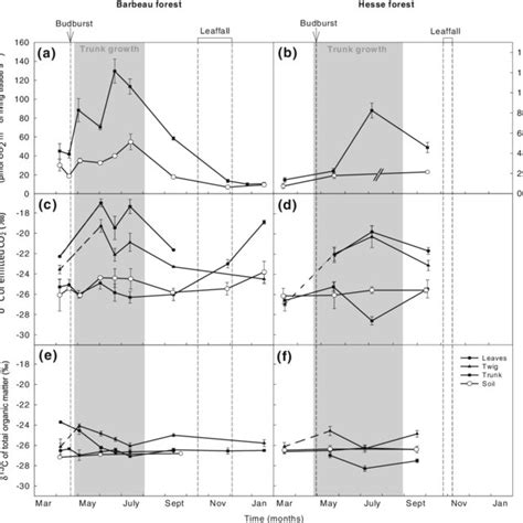 Seasonal Changes In Trunk And Soil Respiration Rate In Barbeau Oak