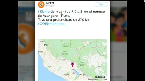 Fuerte Sismo Estremece El Sureste De Per Cnn Video