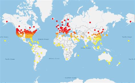 Heat map of the world depicting COVID-19 outbreak | Download Scientific ...