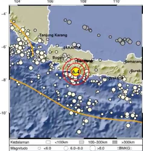 Gempa Terkini Sore Ini Bmkg Gempa Bumi Getarkan Barat Daya Garut Jawa