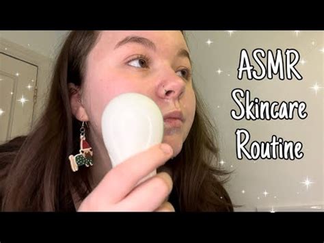 ASMR Skincare Routine Whispering Water Sounds Tapping YouTube