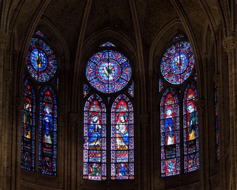 Vetrate Abside Notre Dame Paris Foto Di Carlos Delgado