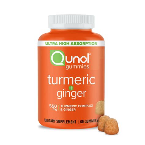 Buy Qunol Turmeric And Ginger Gummies Gummy With 500mg Turmeric 50mg Ginger Joint Support