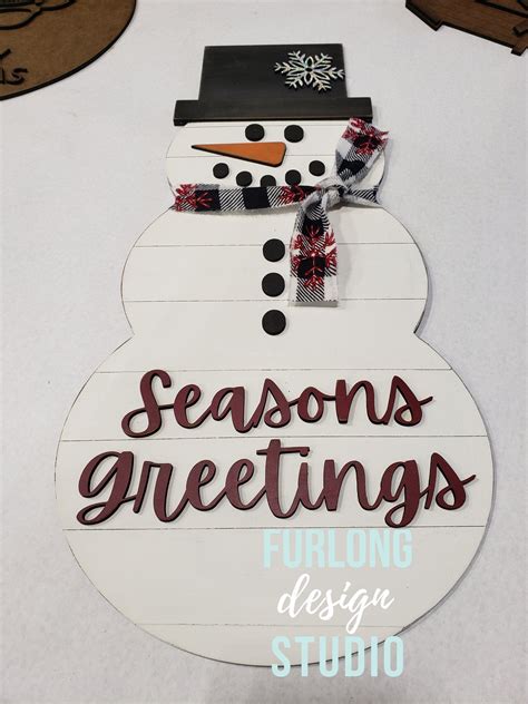 SVG Snowman Door Hanger DIY Winter Christmas Laser Etsy Winter Diy