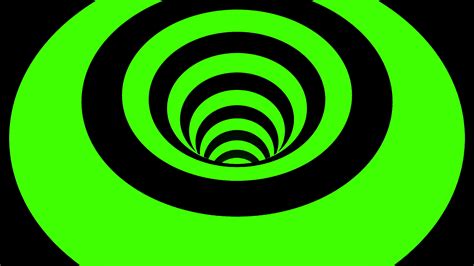 Green and black hypnotic spiral background. Animation. Contrasting ...