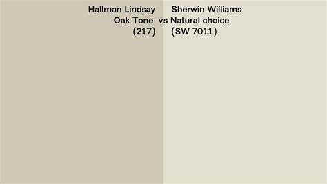 Hallman Lindsay Oak Tone Vs Sherwin Williams Natural Choice Sw