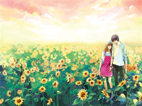 Flower Field Anime You used to call me rose because you said i was ...