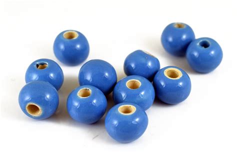 Blue Ceramic Beads Enameled Round Spacer Beads 12x10mm 4mm Etsy