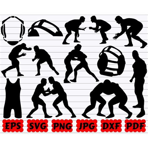 Wrestling Silhouette | Wrestling Cut File | Wrestler SVG | M - Inspire ...