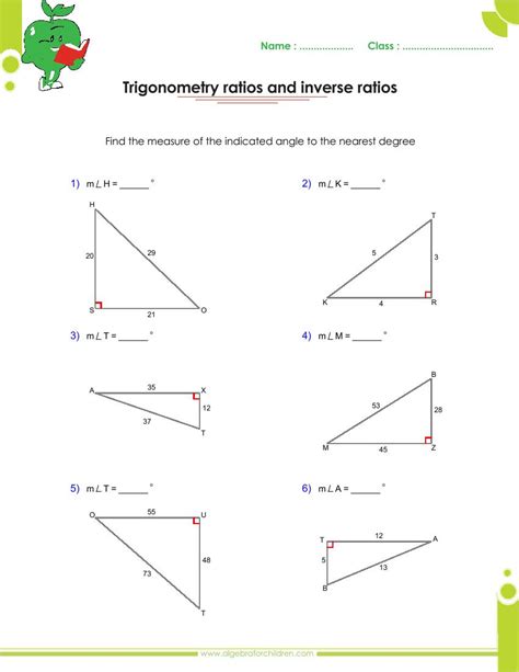 How To Find Missing Angles In A Triangle Using Trig Step 3 Calculate Adjacent Hypotenuse