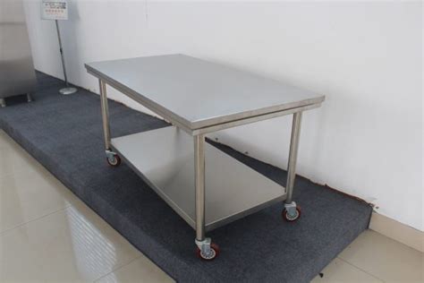 Stainless Steel Work Table With Wheels Shandong Legend Commercial Kitchen Equipment Coltd