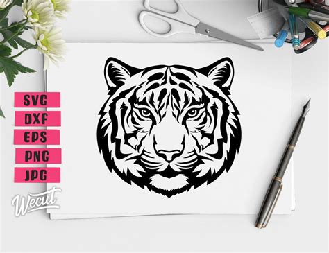 Tiger SVG Files For Cricut Project Tiger Face Svg Tiger Etsy