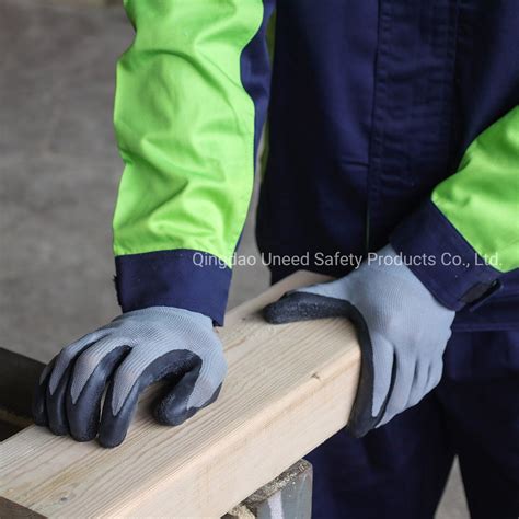 Assemble Use Safety Industrial Work Hand Protect Crinkle Latex Coated