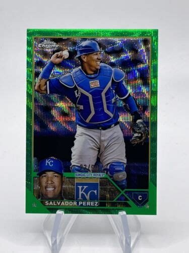 2023 Topps Chrome Salvador Perez Green Wave Refractor 99 Royals EBay